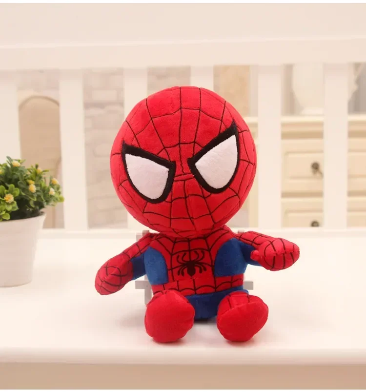 Muñecos de peluche de Los Vengadores de Marvel para niños, muñecos de película de 27cm de Spiderman, héroe de peluche suave, Capitán América, Iron, regalos de navidad