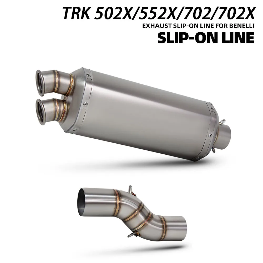 Silenziatore di scarico TRK702X per Benelli TRK 502X/552X/702/702X, tubo di scarico per moto da turismo con DB Killer