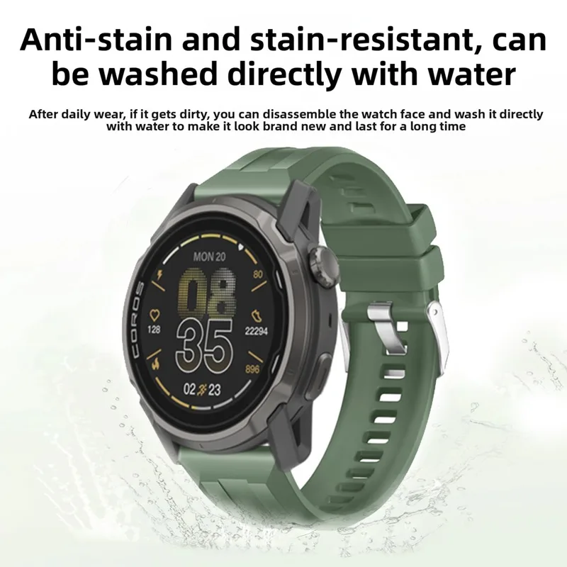 22 mm Silikonarmband für Suunto Vertical 2/Race 2-S/Run, atmungsaktives Armband für COROS PACE 4-3-Pro/APEX 4 42 mm CMF Watch 3-2 Pro