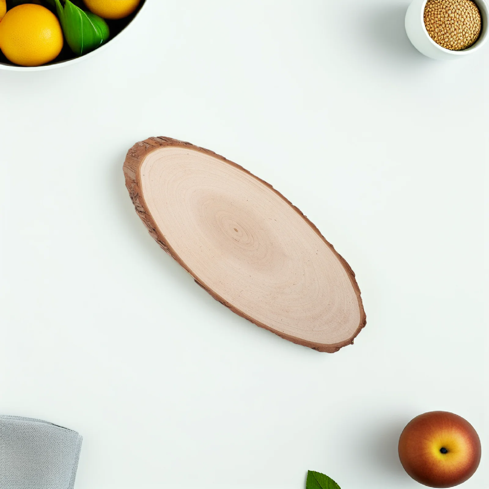 

Wood Chip Door Sign Centerpiece Blank Oval Cutout Slice Board Unfinished Wood Circle Decorative Plaque Diy Wooden Crafts