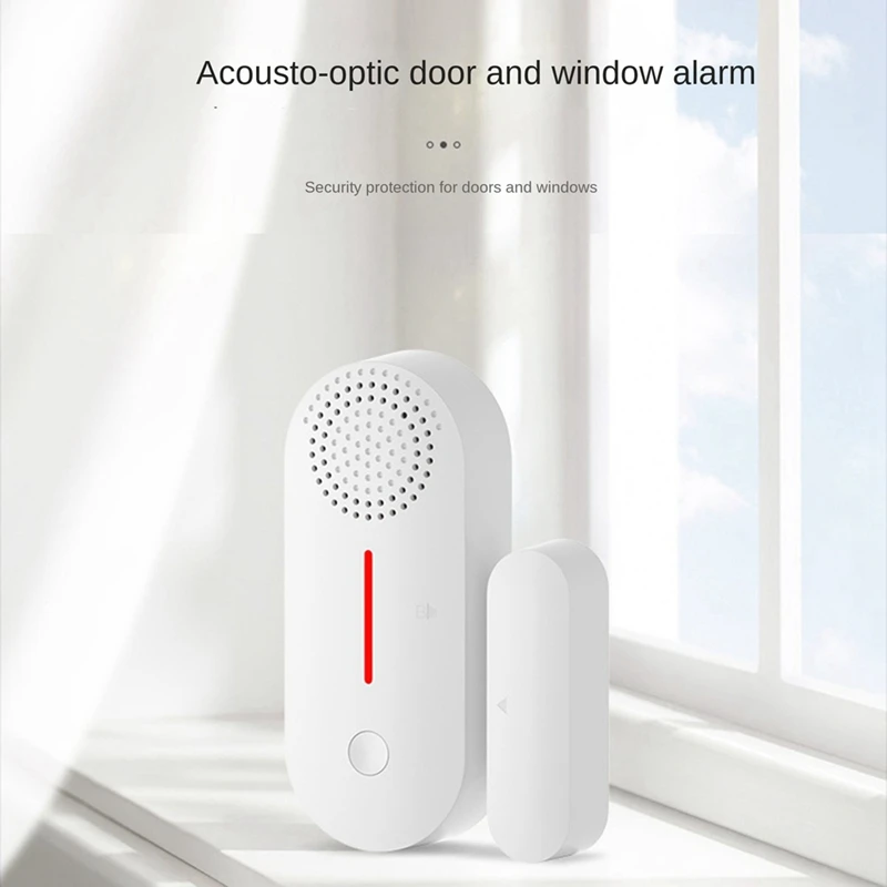 Tuya Wifi Wireless Smart Door Window Sensor System Safe Burglar Alarm Remote Control Operation For Home Door Window