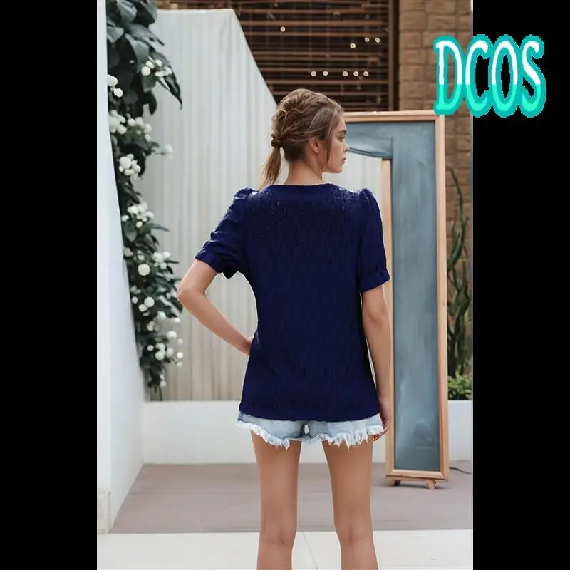 

DCOS-Womens Fashion Tops Cute Puff Sleeve Blouses For Women Dressy Casual Spring Summer Clothes Outfits For 2025