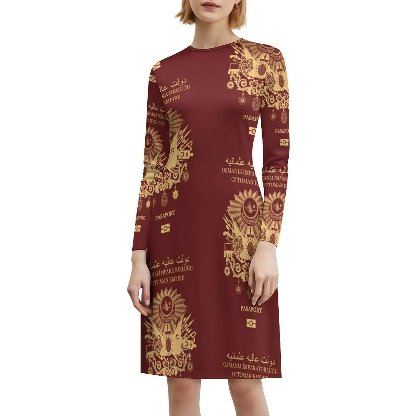 الإمبراطورية العثمانية جواز السفر البوهيمي بلا أكمام فستان متعدد المطبوعات شاطئ عطلة فستان الحفلات جواز السفر الإمبراطورية العثمانية العثمانية #6
