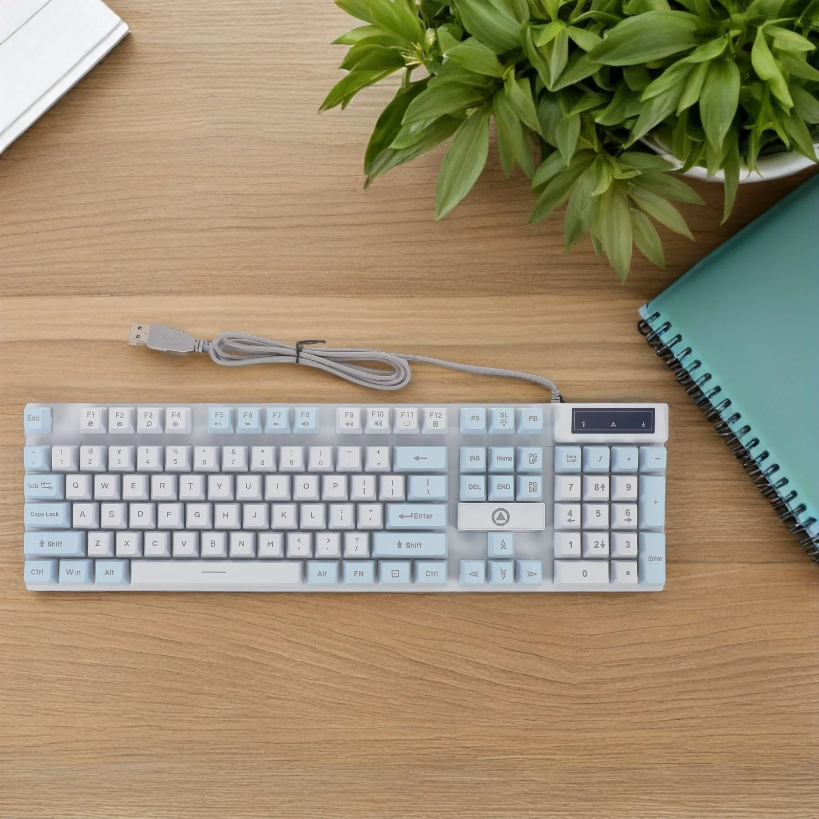 

104 Keys Mechanical Keyboard Wired Rgb Backlit Gaming Keyboard For Pc Laptop Office Typewriter Usb Computer Keypad