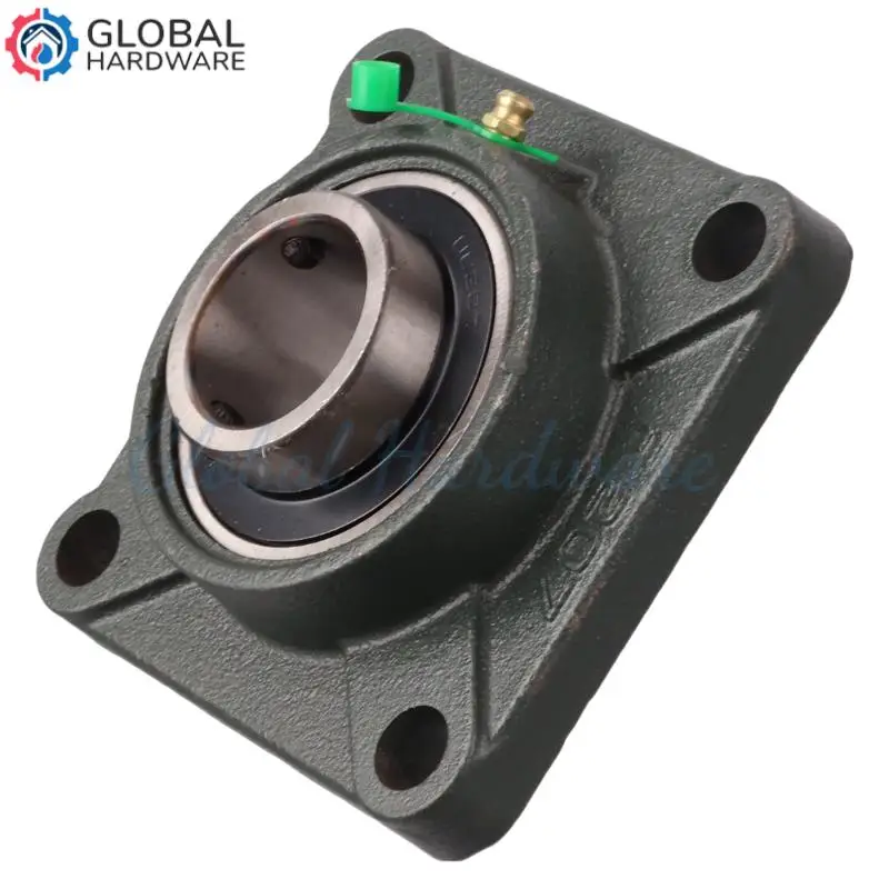 UCF207 vierkant verdikt buitenste sferisch lager met zithuls 4-boutslagergaten vierkant flenspakkingblok