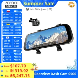 70mai-Caméra de Tableau de Bord S500 9.35 avec Écran Tactile, DVR de Voiture 3K, Super Puzzles, Tourisme, Canal HDR, Commande Vocale, Parking 24h