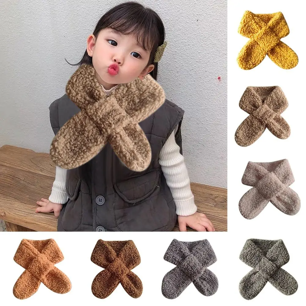 Bib Baby Thermal Neck Warmer Thickened Windproof Coldproof Boys Girls Plush Scarf Warm Neck Cover Neckerchief Snood Cowl Tube