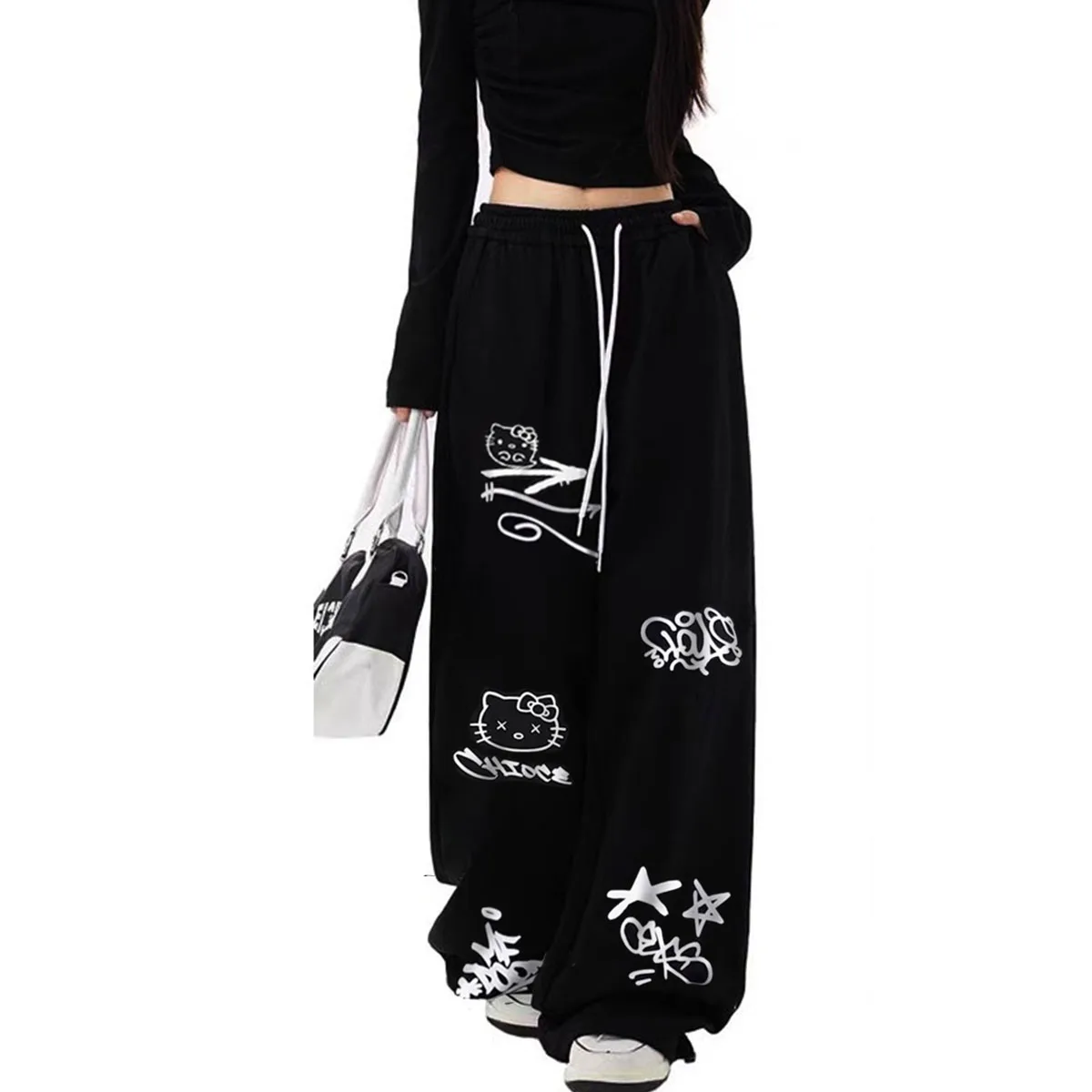 Dopamine colored pants for women in summer thin blue wide leg pants for women in s lazy and relaxed bright color casual pants