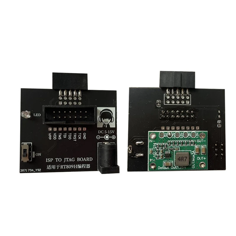 ISP TO JTAG BOARD สำหรับ RT809H โปรแกรมเมอร์ MCU TMS320F28035 eMMC ISP BOARD อะไหล่สีดำสำหรับอินเวอร์เตอร์เครื่องปรับอากาศ