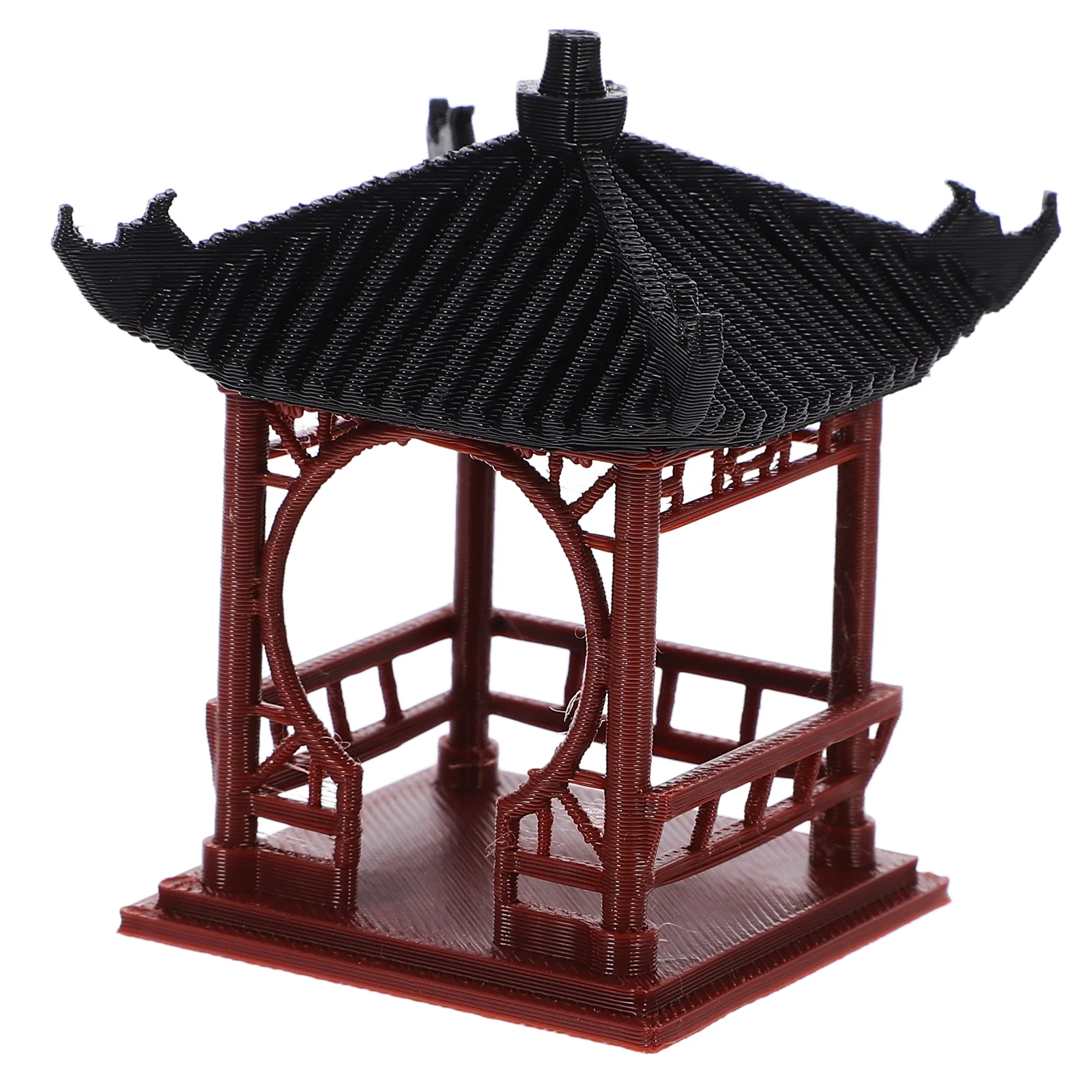 Miniature Pavilion Bonsai nament Lightweight Plastic Statue Garden Decor Fish Tank Aquarium Adornment Figurine Simulation