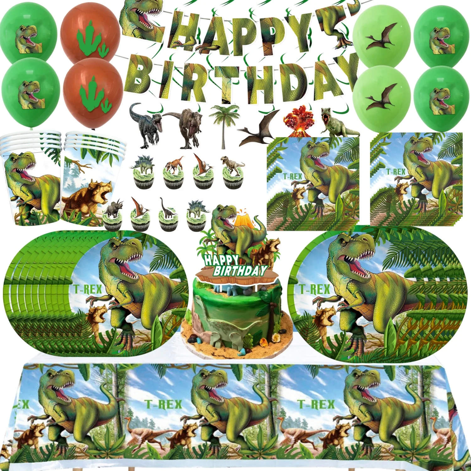 Art Craft Dinosaur - Kit Decorazioni per Festa di Compleanno