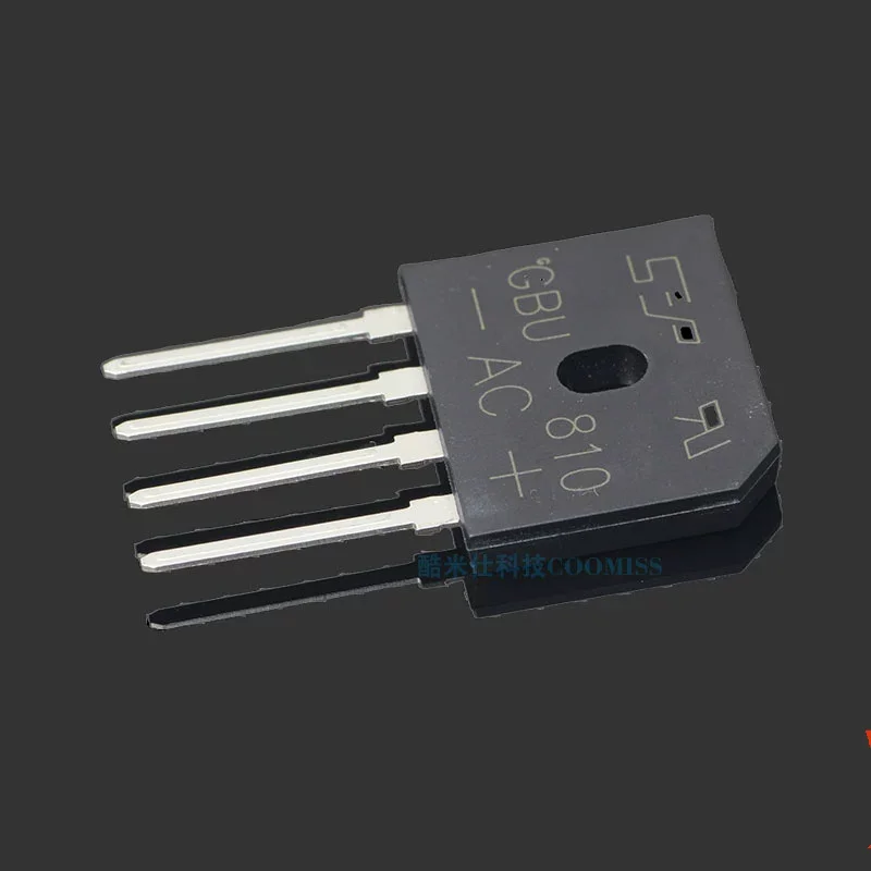 (10 pieces) GBU810 DIP-4 Flat Bridge Rectifier 8A 1000V Bridge Rectifier