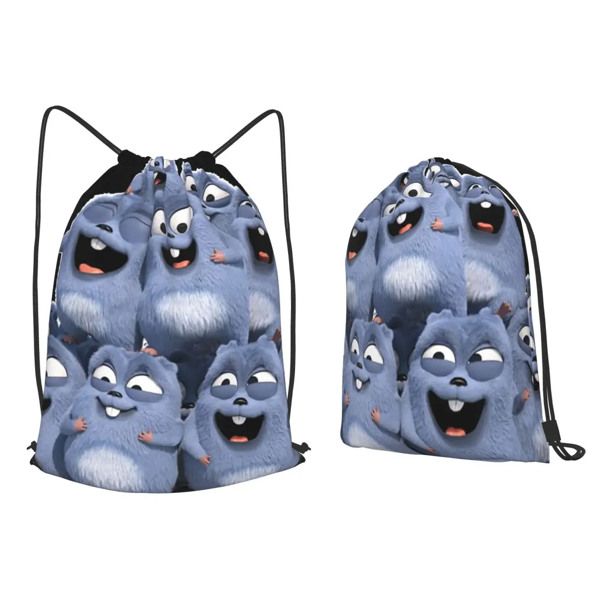 Animation Grizzy And The Lemmings Cartoon Anime Backpacks Casual Drawstring Bags Sports Bag Book Bags for Man Woman Students