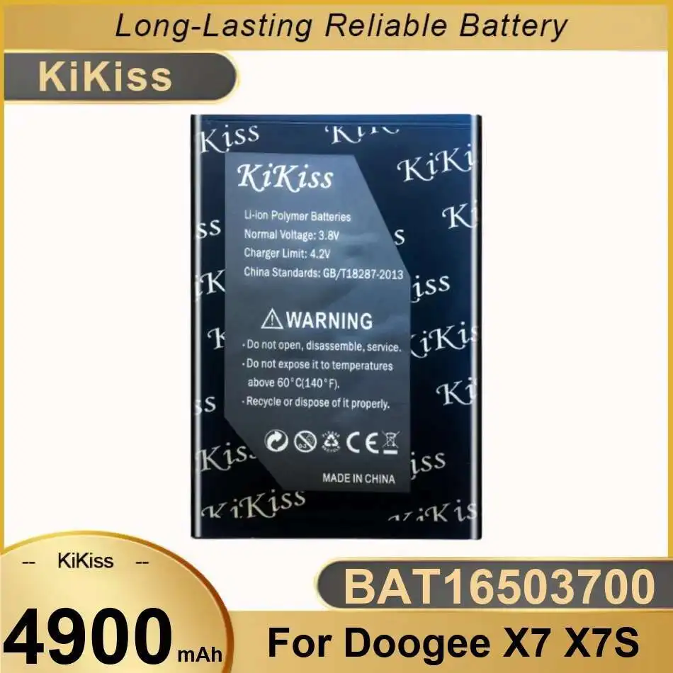 

4900Mah Reliable Replacement Fast Charging Mobile Phone Battery For Doogee X7 X7s BAT16503700
