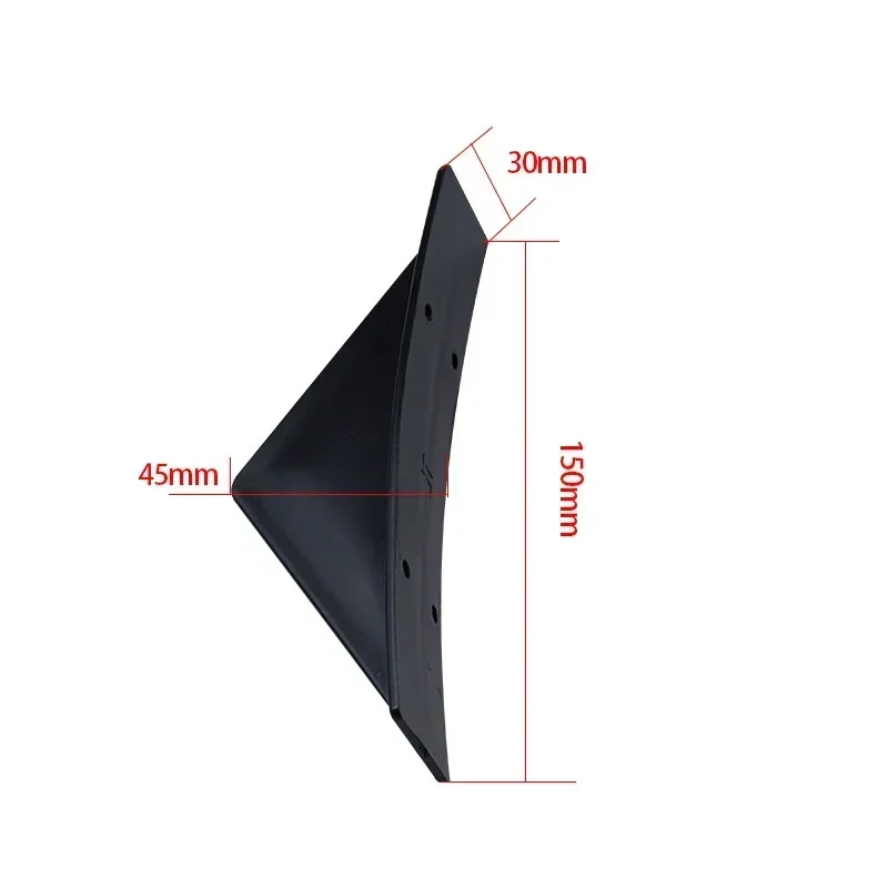 Universal 4pcs Car Rear Bumper Lip Diffuser Shark Fins Canards Spoiler Splitter Carbon Black ABS Anti-Collision Accessories view 6