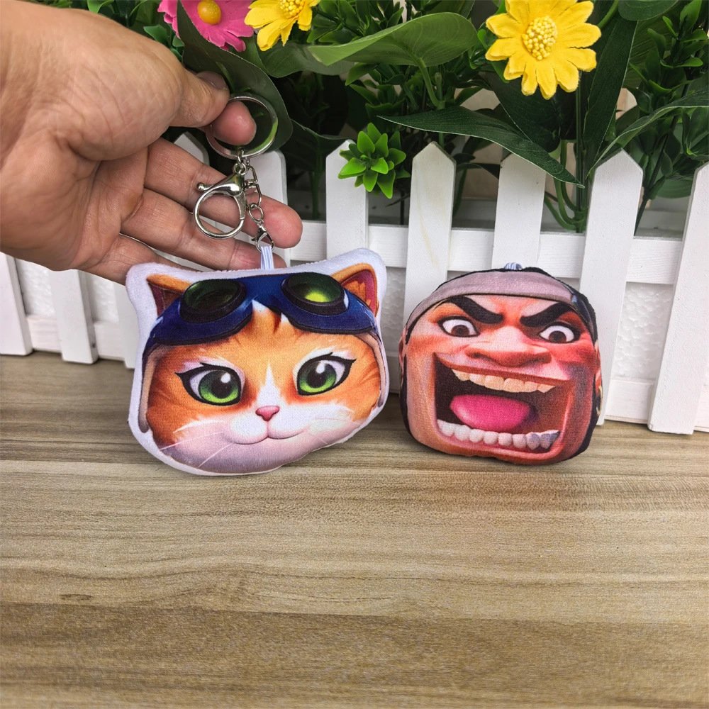 10cm Funny Pressing Can Make Sound Overwatch 2 Mauga‌ Maugaloa Malosi / Cat Jetpack Plush Toys Keychain Anime Game Plushie Doll view 2
