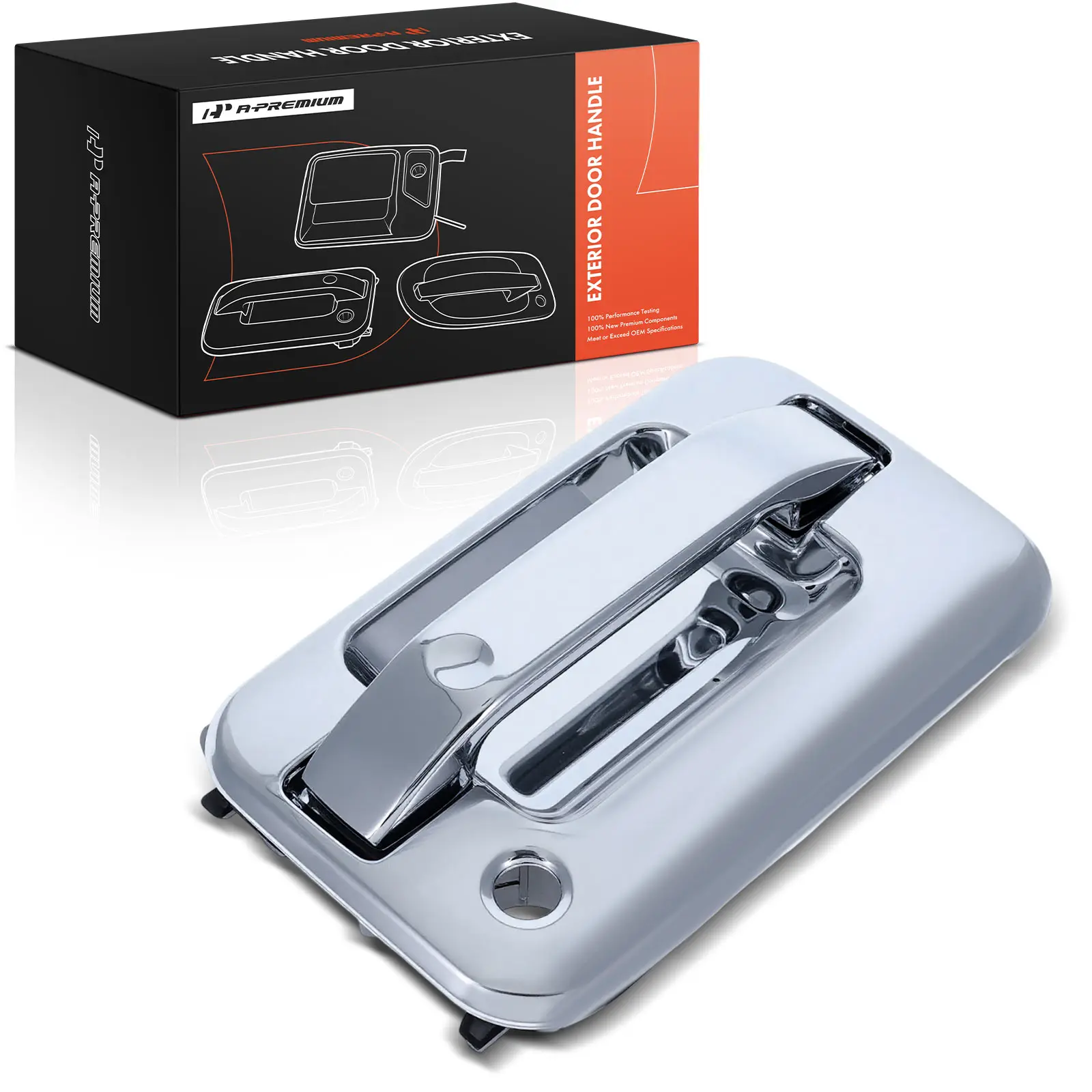 A-Premium Upgraded Metal Front Passenger Side Exterior Door Handle for Ford F-150 2004-2014 Lincoln Mark LT 2006-2008