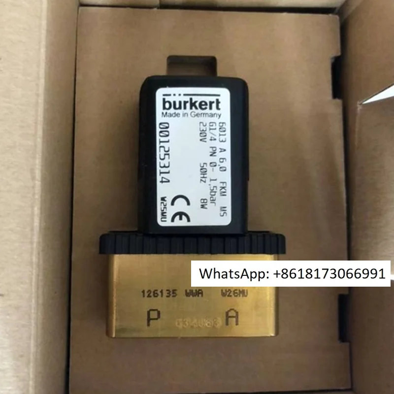 BURKERT type 0330 3/2 number 00269525 solenoid valve with pivot armature BURKERT 5404 solenoid valve with servo assisted 2/2