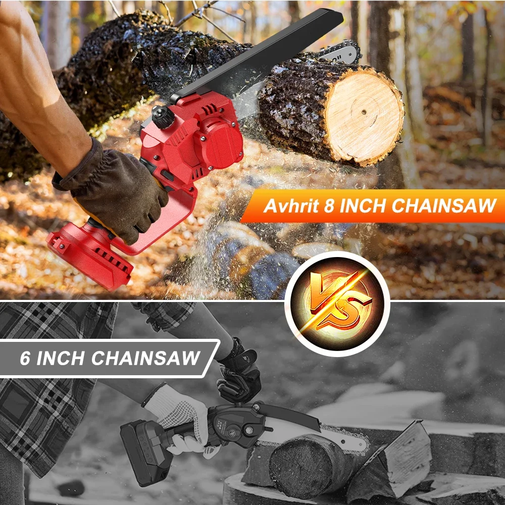 

Электрическая пила 8 дюймов с масленкой, перезаряжаемая приголомшливая бесщеточная бензопила для Makita, аккумуляторная батарея, деревообрабатывающий садовый электроинструмент