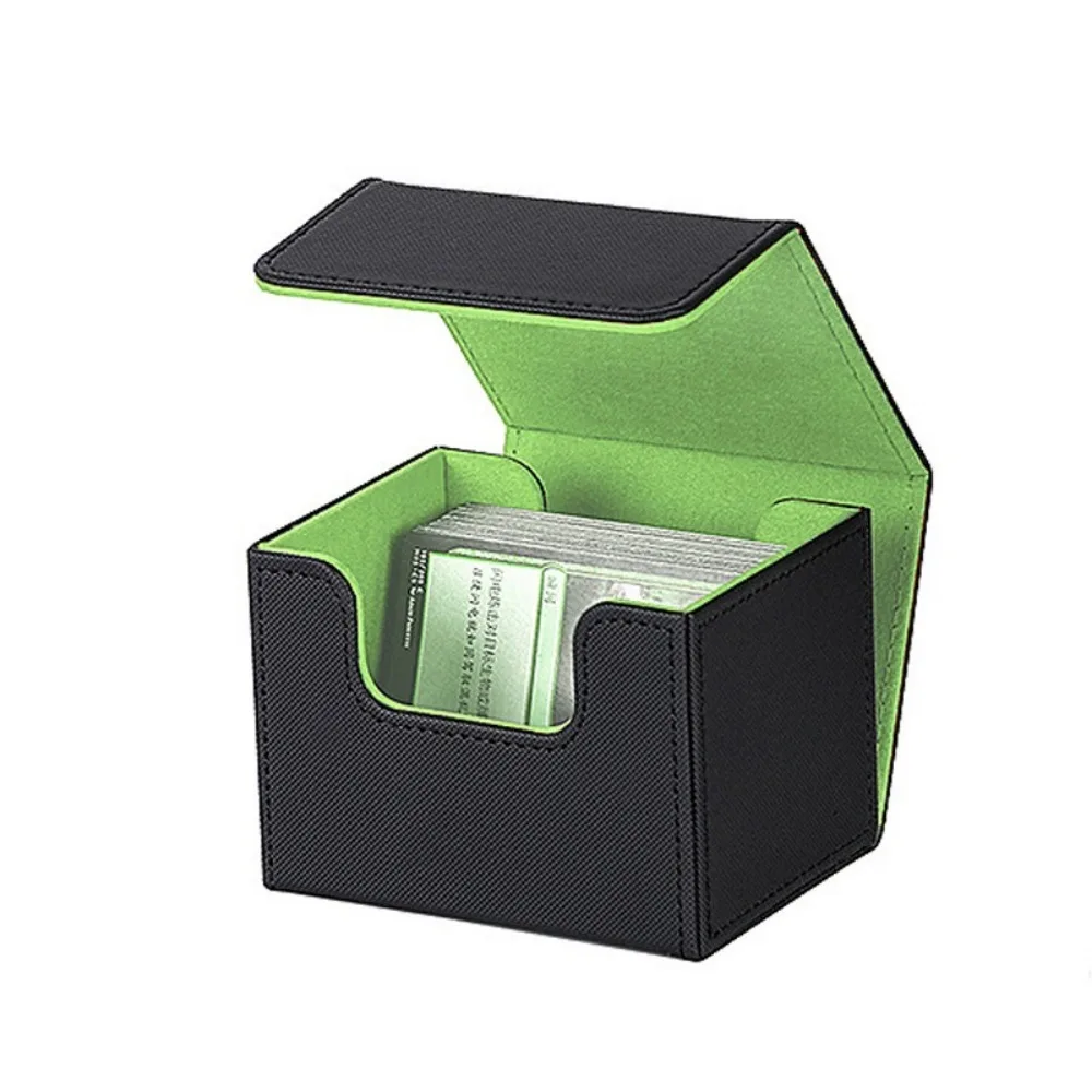 

Magnetic Trading Card Deck Box Fit 100 Single Sleeved Moisture-proof Commander Deck Box Flip Cover Stain-resistant