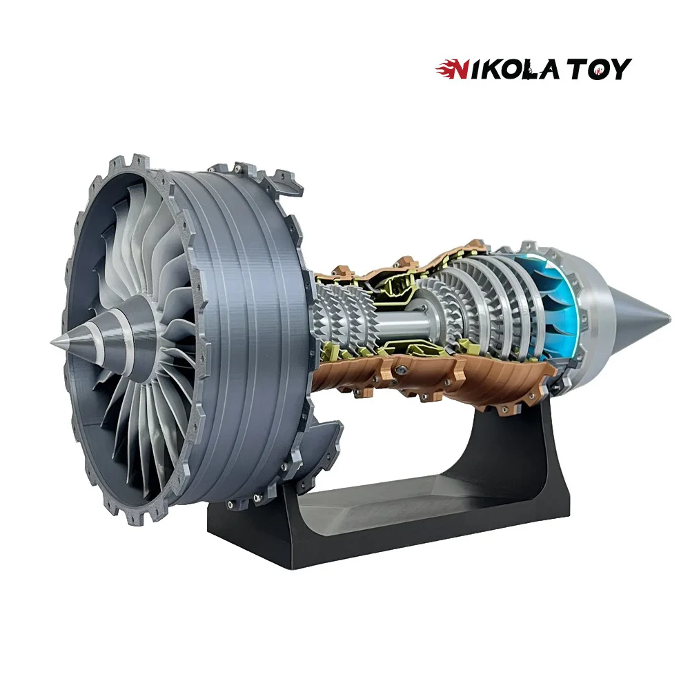 NIKOLATOY Large 46cm Rolls Royce Turbofan Engine Model Aircraft Engine Model Finished Product