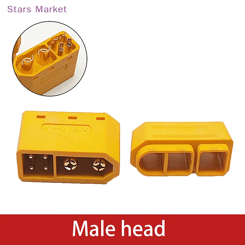 New 1pair XT60 (2+4) Male Female Plug Connector With Signal Pin And Sheath Solder Wire Model Accessories