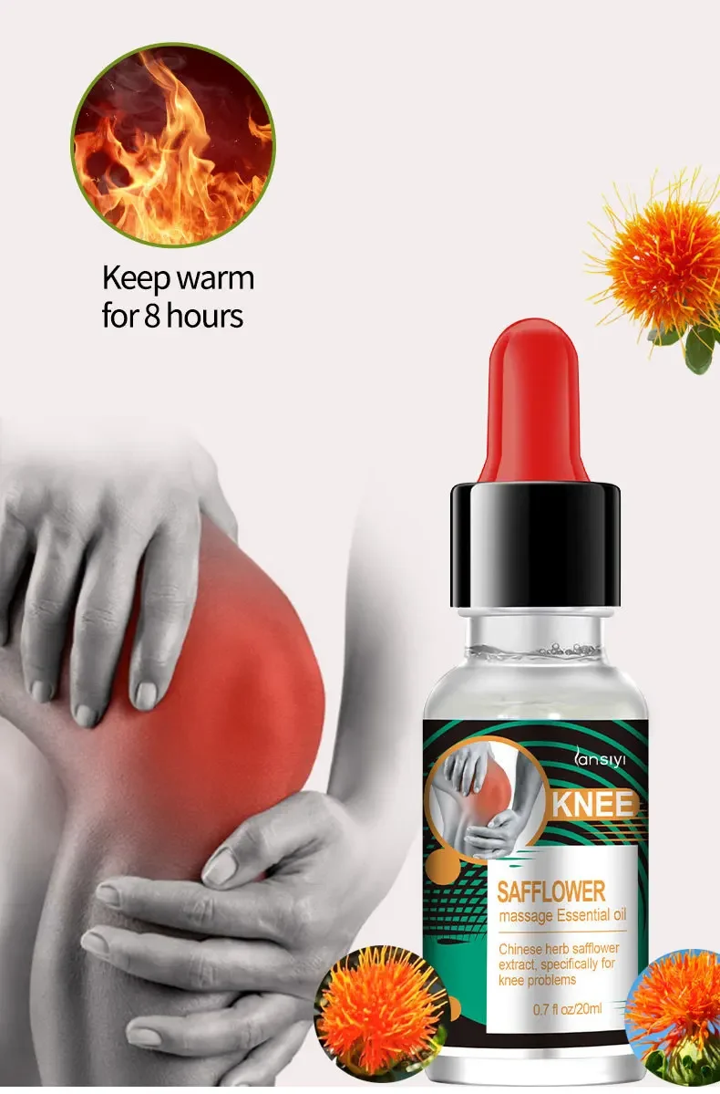 20ML Strengthen Joint Pain Oil Plant Extract Saffron Knee Massage Essential Oil for Women Men Pain Reliever Oil Health Care