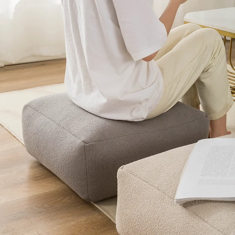 Lazy Sofa Ottoman Foot Stool Cover No Inner Modern Designed Footstool Side Table Chair Stool Versatile Low Stool Sofa