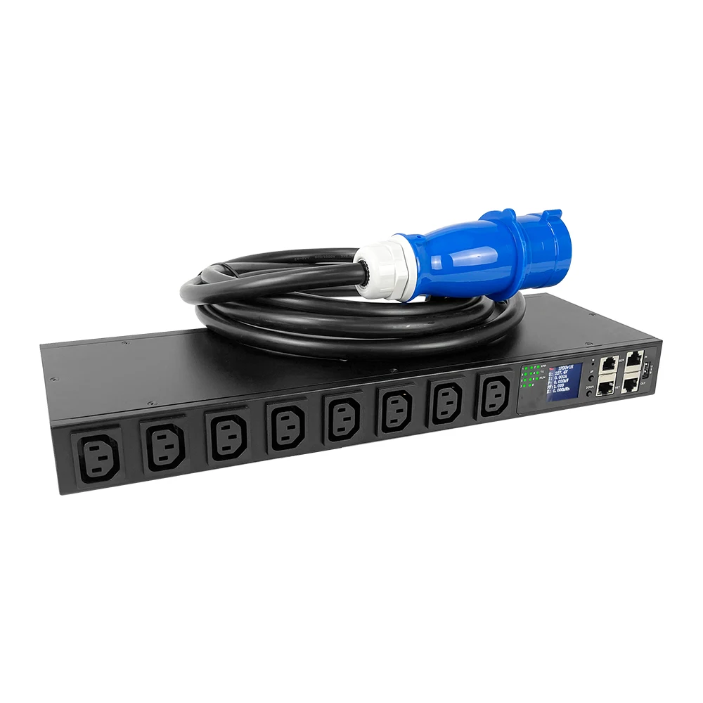 

19" DPDU Smart Remotes Monitoring Control SNMP V3 Horizontal PDU with 8 Ports Customized Sockets