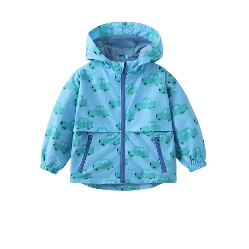 سترات للأولاد بغطاء للرأس للربيع والخريف للأطفال مقاومة للماء معطف كاجوال للمراهقين ملابس خارجية للمدرسة ملابس واقية للأطفال