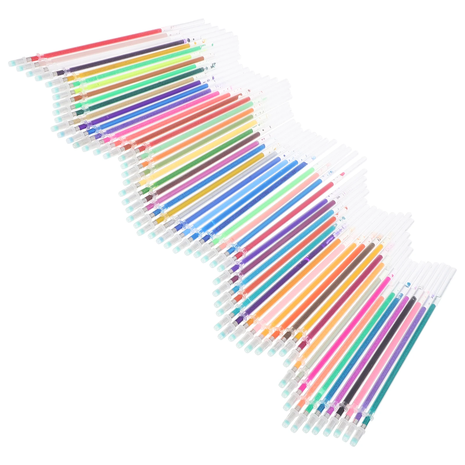 

60Pcs Gel Pen Refills Colored Glitter Neon Ink Refills for Drawing Coloring Journaling Scrapbooking Supplies Glitter Pen