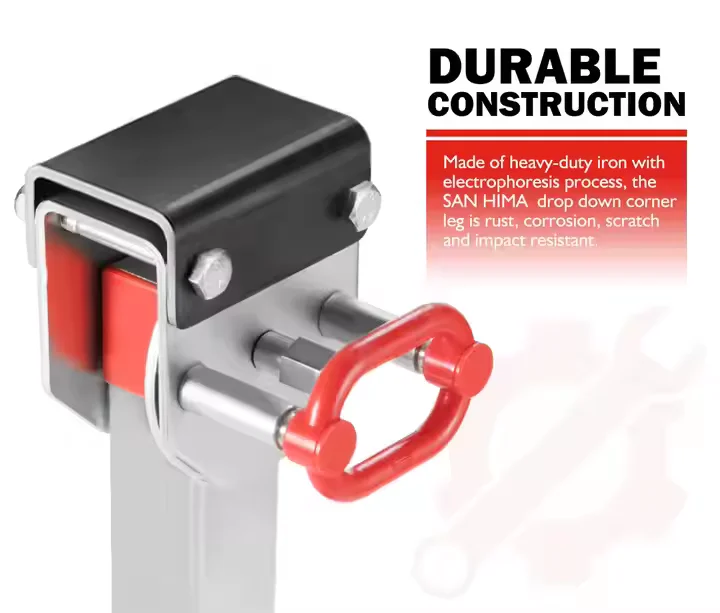 1500lbs 550-740mm Adjustable Caravan Camper Drop Down Corner Stabilizer Trailer Support Jack Legs With Handle