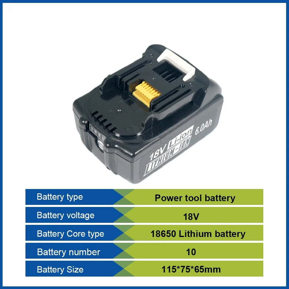

For Makita 18V 4.0Ah 4000mAh 18650 Lithium-ion Battery Replacement Battery， For Makita BL1830 BL1860 BL1890 LXT400 Power Tools