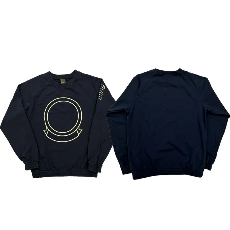 

NumberNine SS0 Crewne Hoodie Distred Vintage Look Stand Fit Long Sve round Ne Cotton Casual Wear for Daily Use