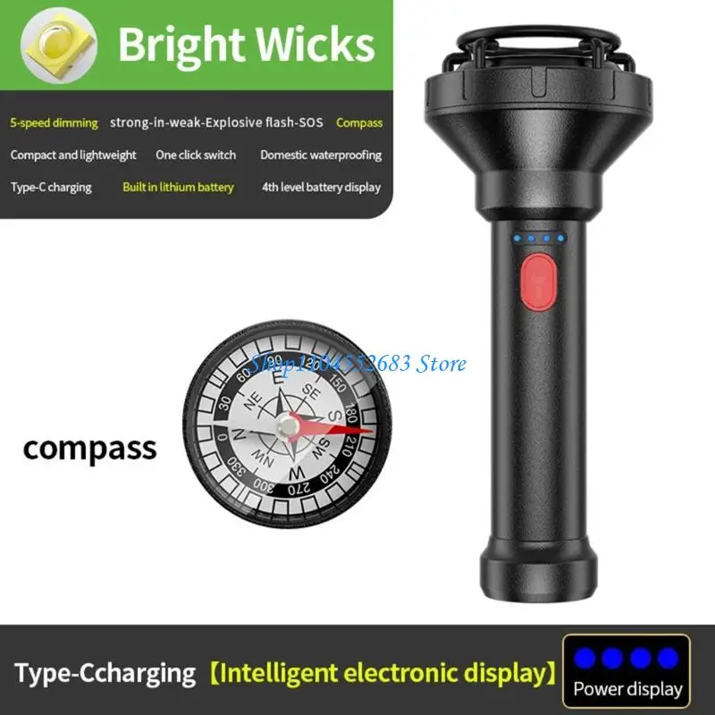 Long Lasting Rechargeable Flashlight with Retro Design Suitable for Travel 