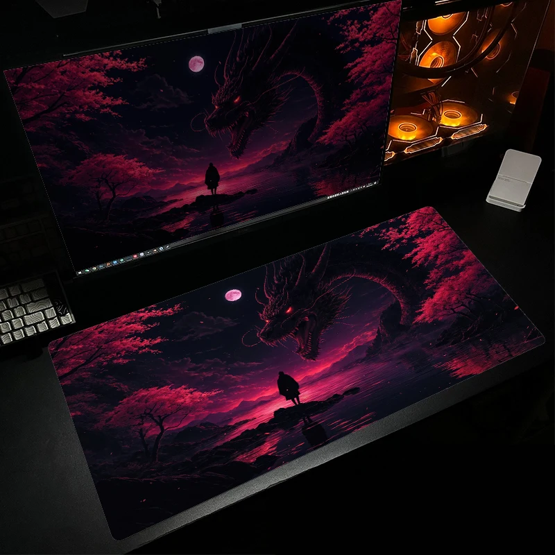 Game mouse pad large mouse dragon-shaped ancient style desk pad mouse pad game anime bedroom e-sports player mousepad