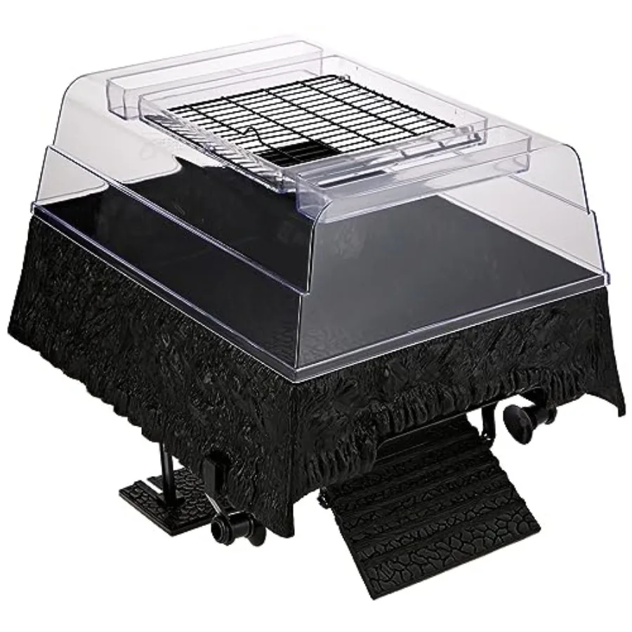 

Reptology Above Tank Basking Platform That Safely Mounts to Standard Size Tanks Including 10g 20L 20H 29g up to 55 Gallons and