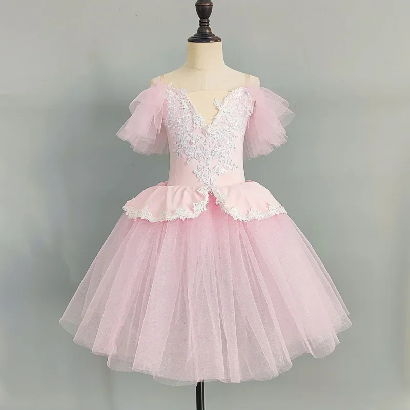 

Children Professional Skirt For Girls Long Tutu Ballet Adulto Kid Swan Cosumes Princess Dance Dress Performance Clothing