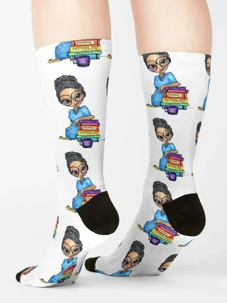 Nursing student - black Socks Children's bright garter cute kids Girl'S Socks Men's