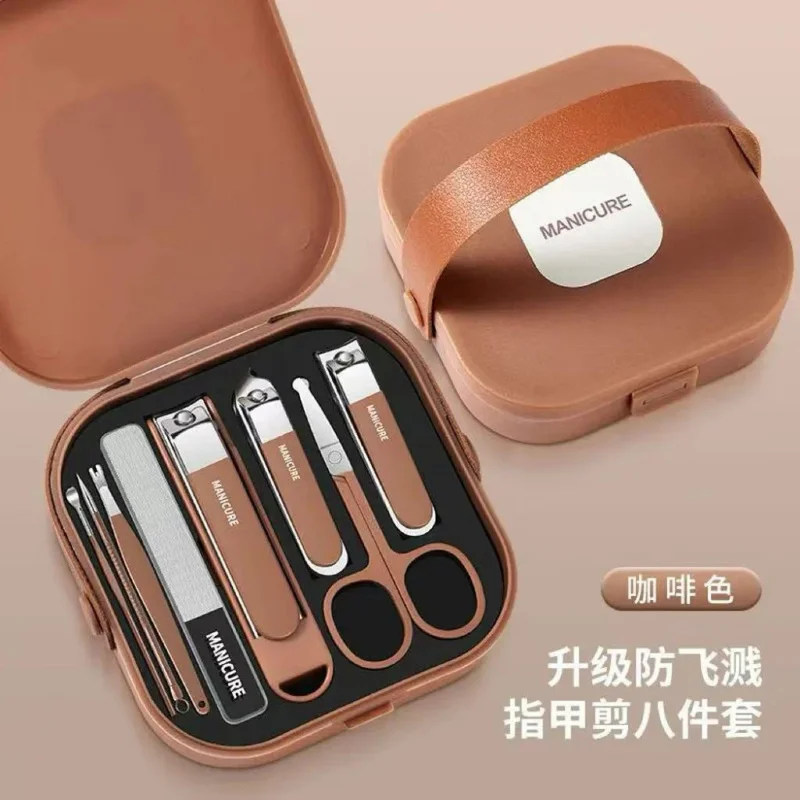 New Anti Splash Nail Clipper Manicure Set, Premium Handheld Gift Box Nail Kit with Ear Pick, Nail Care Tools