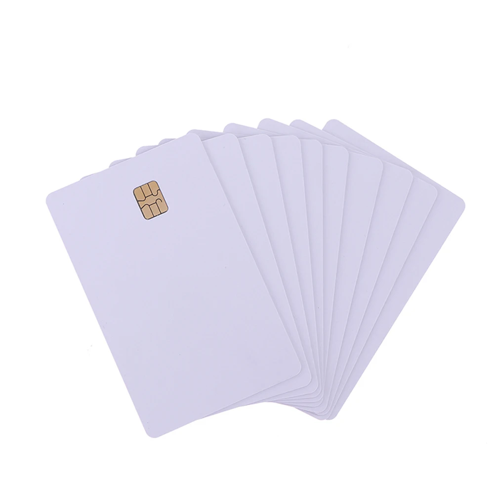 10pcs Contact SLE 4428/4442 IC Chip Card High Magnetic Stripe Composite Card IC White Card