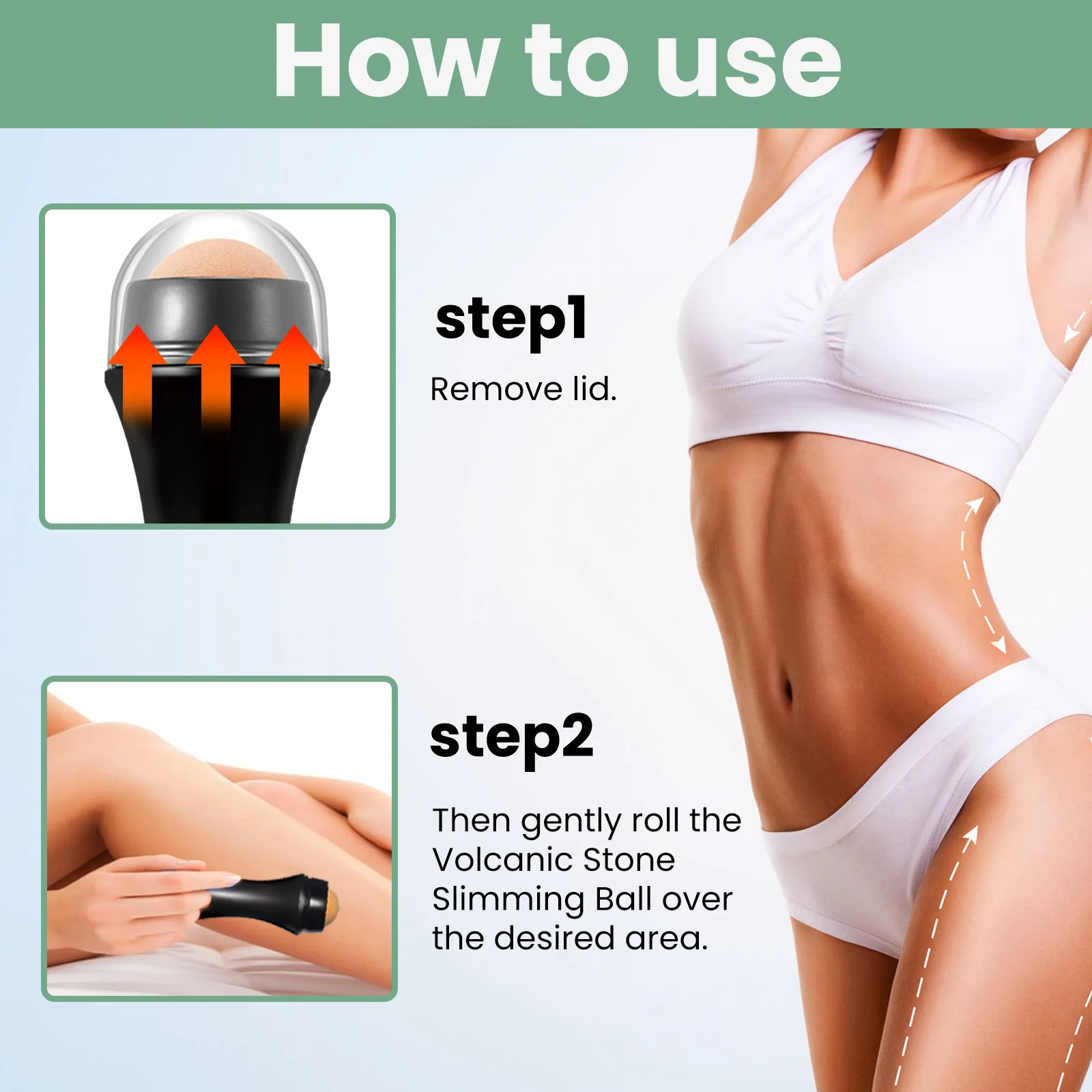 EELHOE Slimming Roller Cream Body Lose Weight Fat Burning Fast Cellulite Lifting Firming Abdominal Volcanic Stone Slimming Ball - Image 4