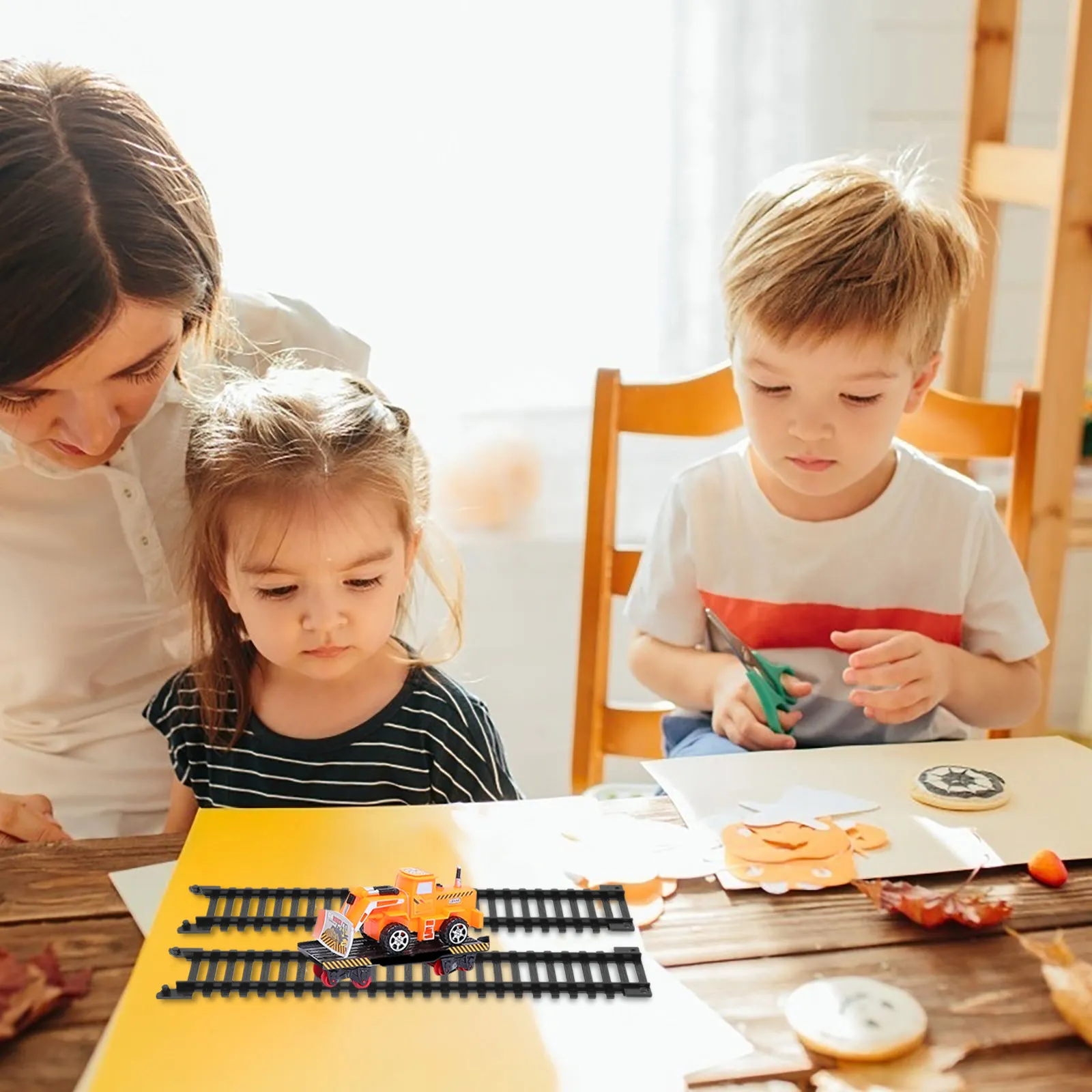 

5Pcs High-Speed Electric Train Track Railway Set Plastic Expansion Pieces for Children Educational Rail Travel Play Accessories