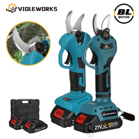 VIOLEWORKS 1300W Brushless Pruning Shear 30mm Cordless Electric Pruner Garden Tree Branches Cutter Tools for Mak 18V Battery