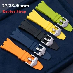 27mm 28mm 30mm Rubber Strap for Royal Oak Offshore Series Fluoroelastomer Watch Strap Replacement Sport Bracelet Men Wrist Band