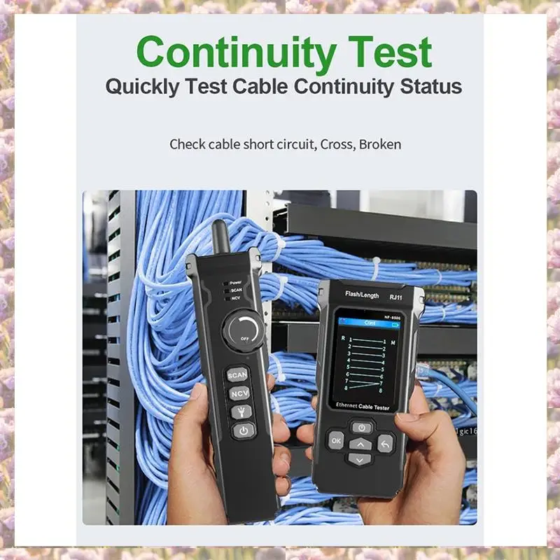 -FTGT NF-8506 Network Cable Tester Supports Test/IP Scan/Network Port Speed Multifunction Cable Tracker Finding Tool