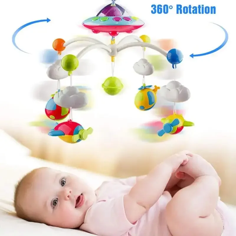 Baby Spielzeug Krippe Mobile Rassel 0-12 Monate Kleinkind Rotierenden Musik Projektor Lichter Bett Glocke Bildung Baby Zubehör neugeborenen Geschenke