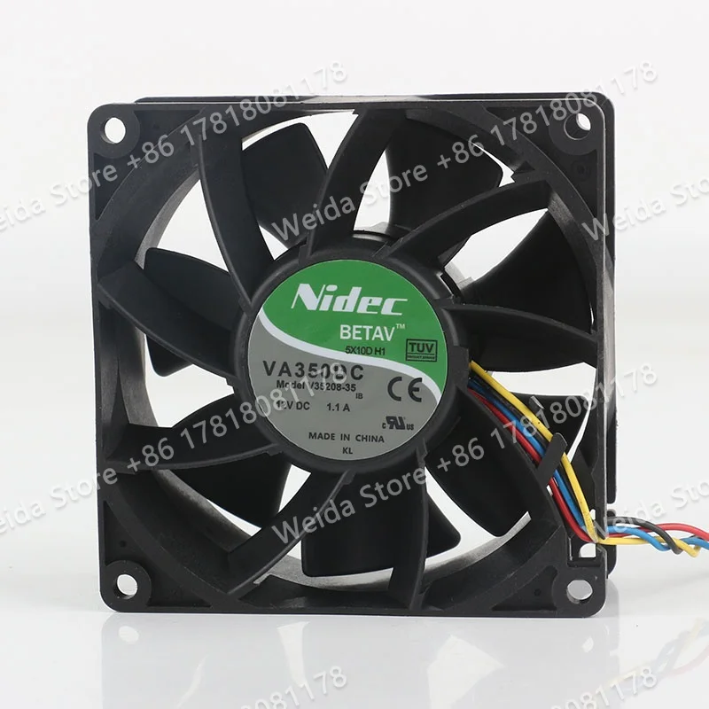 

Nidec DC 12V 1.1A AC EC 9038 Temperature-controlled pwm 90X90X38MM Large air Volume 9CM VA350DC V35208-35 Cooling fan