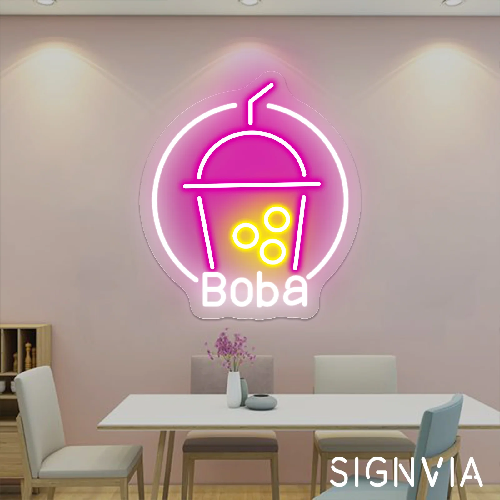 Imagem -03 - Boba Tea Neon Sign Led Light Bubble Tea Shop Decoração Bem-vindo Sala Café Restaurante Decoração Wall Hanging Art