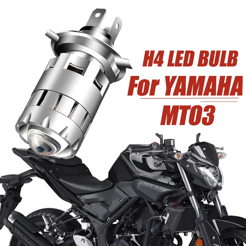 

For Yamaha MT03 Motorcycle H4 LED Lens Headlight Retrofit Accessories High Low Beam Cafe Racer Enduro HS1 9003 Moto Front Bulbs